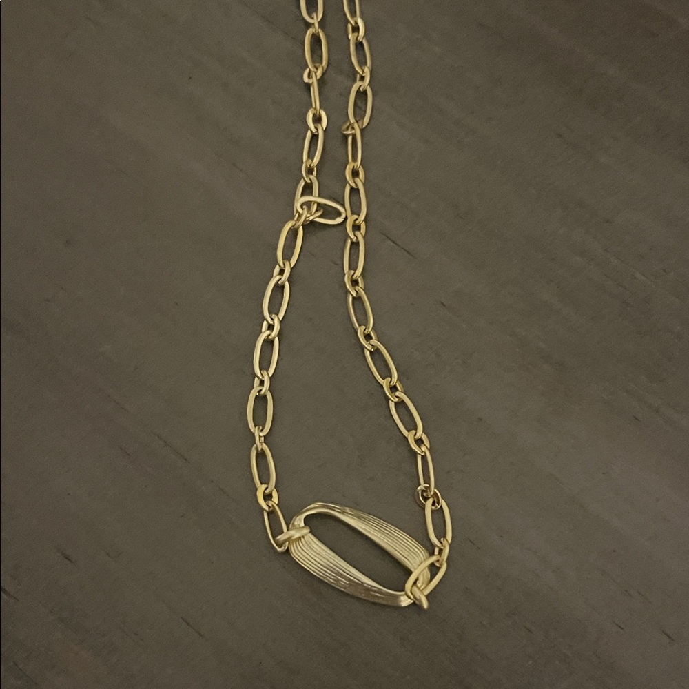 Kendra Scott Gold-Tone Link Jewelry Set with Drop Earrings, bracelet , necklace - Picture 2 of 7